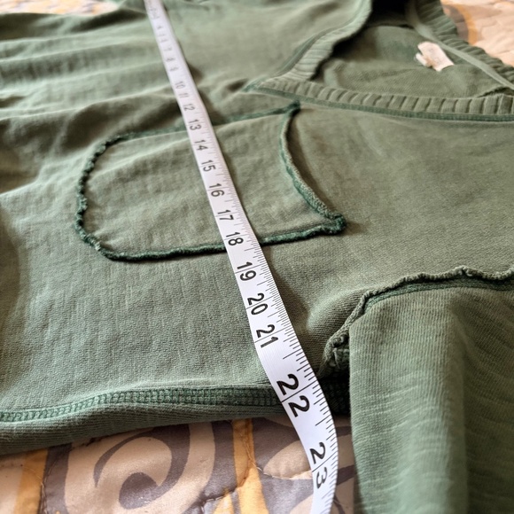 Anthropologie Pilcro The Montana Pocket Knit Cropped Green Top Shirt, XS - Picture 10 of 14